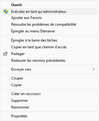 exécuter en tant qu'administrateur windows